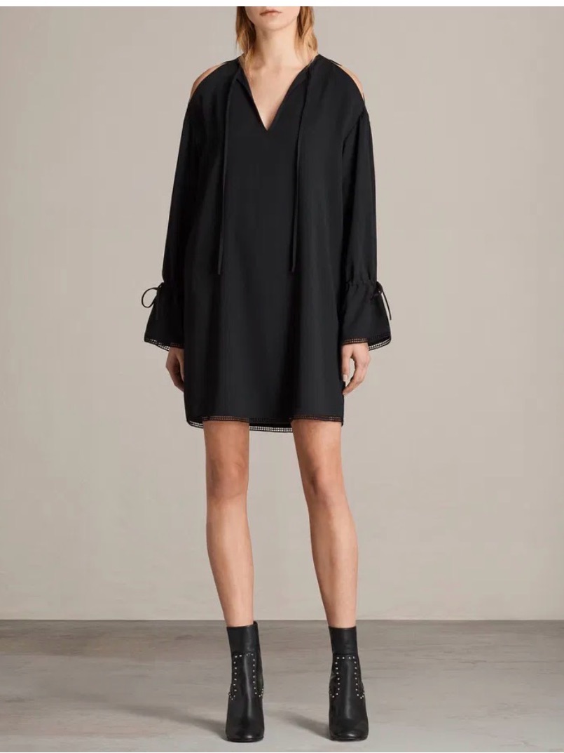 All Saints Aster Dress Black Size Xs